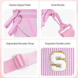 YOOLIFE Birthday Gifts for 10 11 12 13 14 15 16 17 Year Old Teen Girls, Crossbody Bags Bum Bag for Women Girls Wallets Purse, Initial Fanny Pack Belt Bag for Teen Girl Monogram Sling Bags, Pink (E)