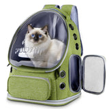 Pawstrip Cat Backpack Carrier with Large Space Bubble Window, Airline Approved Breathable Pet Carrier for Small Dogs Cats up to 15lbs, Foldable for Travel Hiking & Outdoor Use