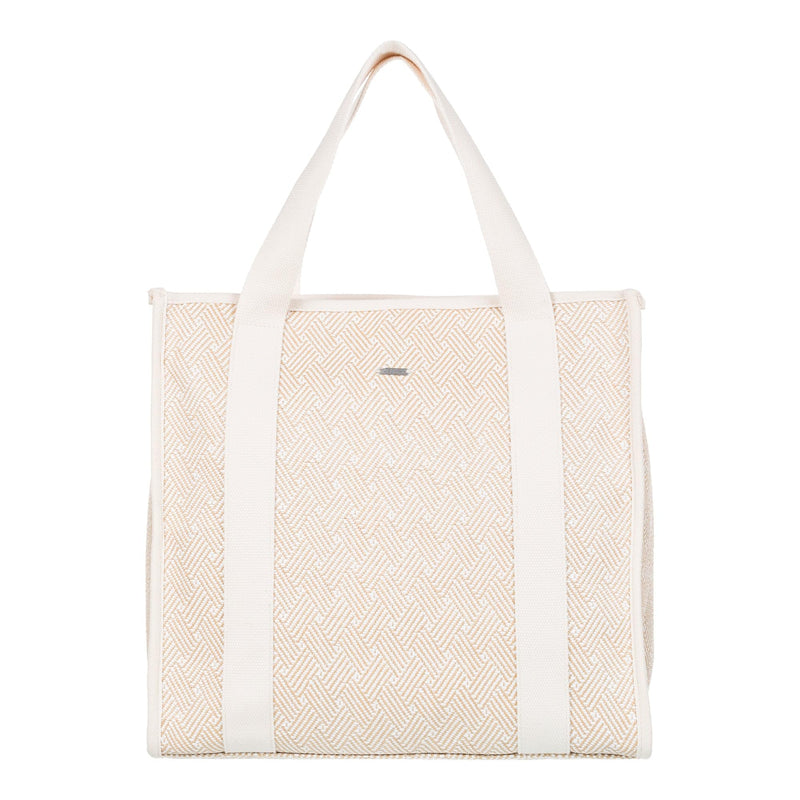 Roxy Cotton Tote Bag | Everyday Carry | Beach | Travel | Vacation | Reusable | Lightweight, Seas The Day - Natural