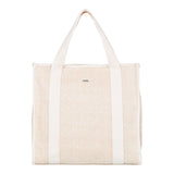 Roxy Cotton Tote Bag | Everyday Carry | Beach | Travel | Vacation | Reusable | Lightweight, Seas The Day - Natural