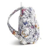 Vera Bradley Women's Small Banbury Backpack - Premium Cotton, Wing + Bloom, One Size