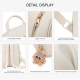 BAGOK Mini Leather Backpack Purse for Women, Small Backpack Purse with Cartoon Charm, Cute Fashion Bag for Girls & Teens