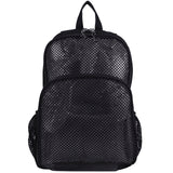 Eastsport Mesh Beach Backpack Lightweight See Through for Travel, College, Swim, Gym Bag, Black