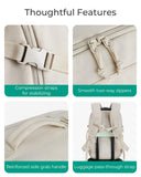 BAGSMART Travel Backpack Women, 15.6 Inch Carry On Backpack Flight Approved, TSA Approved Personal Item Travel Bag, Water Resistant Weekender Bag Luggage Daypack, Beige