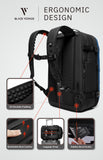 BlackVoyage Vortex Vacuum Seal Travel Backpack 60L Expandable Air Compression System Water Resistant TSA Lock Carry-On Suitcase Luggage Blue AERO - Vacuum Pump Included