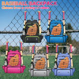 MATEIN Baseball Bat Bag for 4 Bats with Ball Pocket, Lightweight Youth Baseball Backpack with Shoe Compartment, Large Capacity Softball Equipment Bag with Fence Hook for TBall Gear, Helmet,Glove,Black