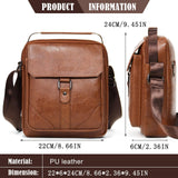 MIAZIB Messenger Bag for Men Brown Multi-pocket Crossbody Shoulder Chest Bag Man Purse Crossbody Bags for Work Business (Brown)