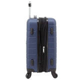 Wrangler Smart Spinner Hardside Luggage, 3 Piece Set, Navy Blue