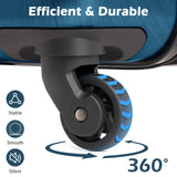Coolife Luggage Set 3 Piece Hardside PC+ABS Suitcase with TSA Lock, Expandable Large Checked Luggage, Lightweight Rolling Carry On with Spinner Wheels(20/24/28 Inch, Caribbean Blue)