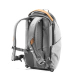 Peak Design Everyday Backpack Zip 15L, Ash, 270-Degree Zip, Dual Side Pockets, FlexFold Dividers, Fits 15" Laptop, For Camera Carry, Daily Commutes or Travel, Versatile Backpack for Men and Women
