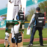 Smasrob Baseball Coaches Bag Fits 6 Gallon Ball Bucket, Baseball Bucket Bag with Backpack and Shoulder Straps, Black
