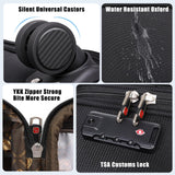 ROPLUS Softside Expandable Luggage with 4 Spinner Wheels, Durable Carry-On Luggage Suitcase (Black, 21-Inch)