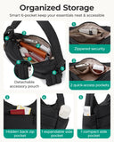 BAGSMART Shoulder Bag for Women Small Purses Puffer Crossbody Bag, Lightweight Fluffy Hobo Handbag Puffy Pouch Adjustable Strap, Black