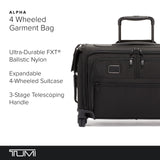TUMI - Alpha Garment 4 Wheeled Carry-On - Garment Compartment Fits 6 Suits or Dresses - Carry On Luggage for Travel - Black