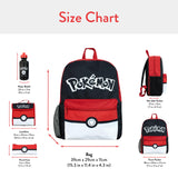 Pokémon School Bag 4 Piece Set | Kids Backpack And Lunch Bag Set With Pencil Case And Water Bottle | Children's Backpacks