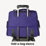 Olympia U.S.A. Deluxe Lightweight Rolling Overnighter Case Overnight Laptop Bag Weekender Travel Carry-On Suitcase Luggage with Wheels and Adjustable Push-Down Handle