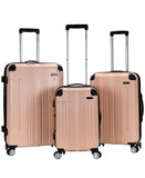 Rockland London Hardside Spinner Wheel Luggage, Champagne, 3-Piece Set (20/24/28)