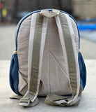 KayJayStyles Small Lightweight Daypack Backpack Handmade Himalayan Hemp Travel, Hiking, Purse (Denim Blue)
