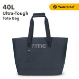 RTIC Ultra-Tough Tote Bag, Waterproof for Beach, Pool, Towel, Grocery, Shopping, Camping, Picnic, Travel, Boat, Heavy-Duty, Puncture Resistant, Large, Navy