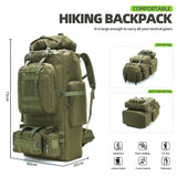 King'sGuard 100L Camping Hiking Backpack Molle Rucksack Military Camping Backpacking Daypack