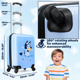 Bluey Kids Luggage with Wheels Rolling Suitcase Small Carry On Travel Suitcase Vacation Weekend Trips Travel Essentials
