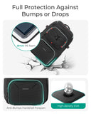 BAGSMART Camera Bag for Photographers, Professional Camera Bag Fits up to 15.6" Laptop, DSLR/Drones/Tripod Camera Case with Rain Cover, Grey