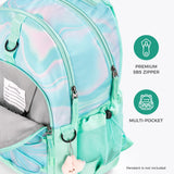 Choco Mocha Teal Backpack for Teen Girls, Travel School Backpack for Girls Middle School Large Bookbag 18 Inch, Green