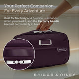 Briggs & Riley Expandable Essentials Kit - Toiletry Travel Bags for Women & Men, Organizer for Vacation, Compact Dopp Kit for Bathroom Accessories, Makeup, & Skincare - Baseline Collection, Plum