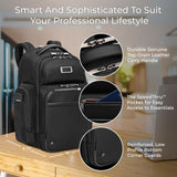 Briggs & Riley Large Cargo Backpack for Women & Men - Laptop Backpack, For Work & Travel, Spacious & Durable, Padded Straps, Fits up to 17" Laptop - @work Collection, Black