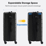 OLIXIS 20/24/28 Inch Suitcases Set,Black
