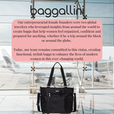 Baggallini Essential Laptop Tote - Work Tote Bag with Laptop Sleeve - Lightweight Travel Crossbody Shoulder Bag for Women, Black