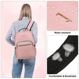 LOVEVOOK Laptop Backpack for Women 15.6 inch,Cute Womens Travel Purse,Professional Laptop Computer Bag,Waterproof Work Business College Teacher Bags Carry on Backpack with USB Port,Pink