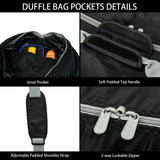 iFARADAY 105L Extra Large Duffel Bag 32.5 inch Lightweight Luggage for Travel-Black