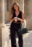KALIDI Women’s Swing Zip Leather Shoulder Bag,Black