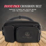 Element Posse Hip Pack, Fanny Pack Crossbody Belt Bag for Men and Women, Black