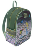 Loungefly Disney Alice in Wonderland Field of Flowers Mini Backpack – Faux Leather Floral Design