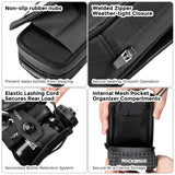 ROCKBROS Water-Resistant Bike Saddle Bag with Water Bottle Holder & Taillight Hanger – Large Capacity Rear Seat Pack for Road & Mountain Cycling