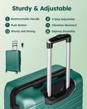 11 Piece Travel Luggage Sets, 4 Piece Hardshell Suitcase with Wheels, 20inch Carry on Luggage, 24inch 28inch 32inch Checked Luggage with 7PC Organizer Bags