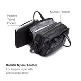 TUMI - Alpha Medium 15" Expansion Laptop Briefcase - Professional Briefcase for Commute or Travel - Padded Compartment Fits up to 15" Screen - Black Leather