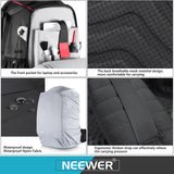 Neewer Pro Camera Case Waterproof Shockproof Adjustable Padded Camera Backpack Bag with Anti Theft Lock for DSLR, Compatible with DJI Phantom 1 2 3 Drone Tripods Flash Lens Accessories