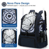 KAVIGOR Baseball Bag for Youth | Softball Backpack 50L Large Capacity with Shoe Compartment and 4 Bat Holders | Nova Flare Series
