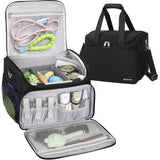 Dog Grooming Vacuum Bag, Pet Grooming Bag Extra Large Dog Grooming Storage Bag with Compartments Professional Travel Animal Groomer's Tool kit Bags for Supplies - for Dogs, Cat & Pet Groomers( Black)