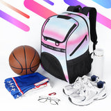 YOREPEK Basketball Bag, Large Basketball Backpack with Shoe Compartment and Ball Holder Sports Backpack for daughter son, Water Resistant for Sport Training Equipment Fits Volleyball Gym Pink