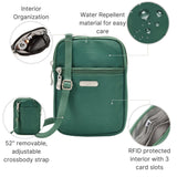 Essential Mini Crossbody Bags for Women 5x7" Small Lightweight Nylon Durable Travel Purse Wallet Phone Crossbody w RFID