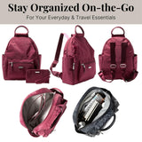 Baggallini All Day Backpack with RFID Phone Wristlet - Lightweight Travel Backpack for Women
