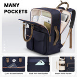 MATEIN HER Backpack Purse for Women, Personal Item Travel Backpack with Folder pocket, Trendy Ladies Shoulder Laptop Backpacks Rucksack Tote Bag for Coach Lawyer Office Work, Fit 15.6" Laptop