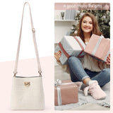 KALIDI Crossbody Bag for Women Shoulder Tote Handbag PU Leather Bucket Bag Cross body Purse with Adjustable Strap, Multi Pockets