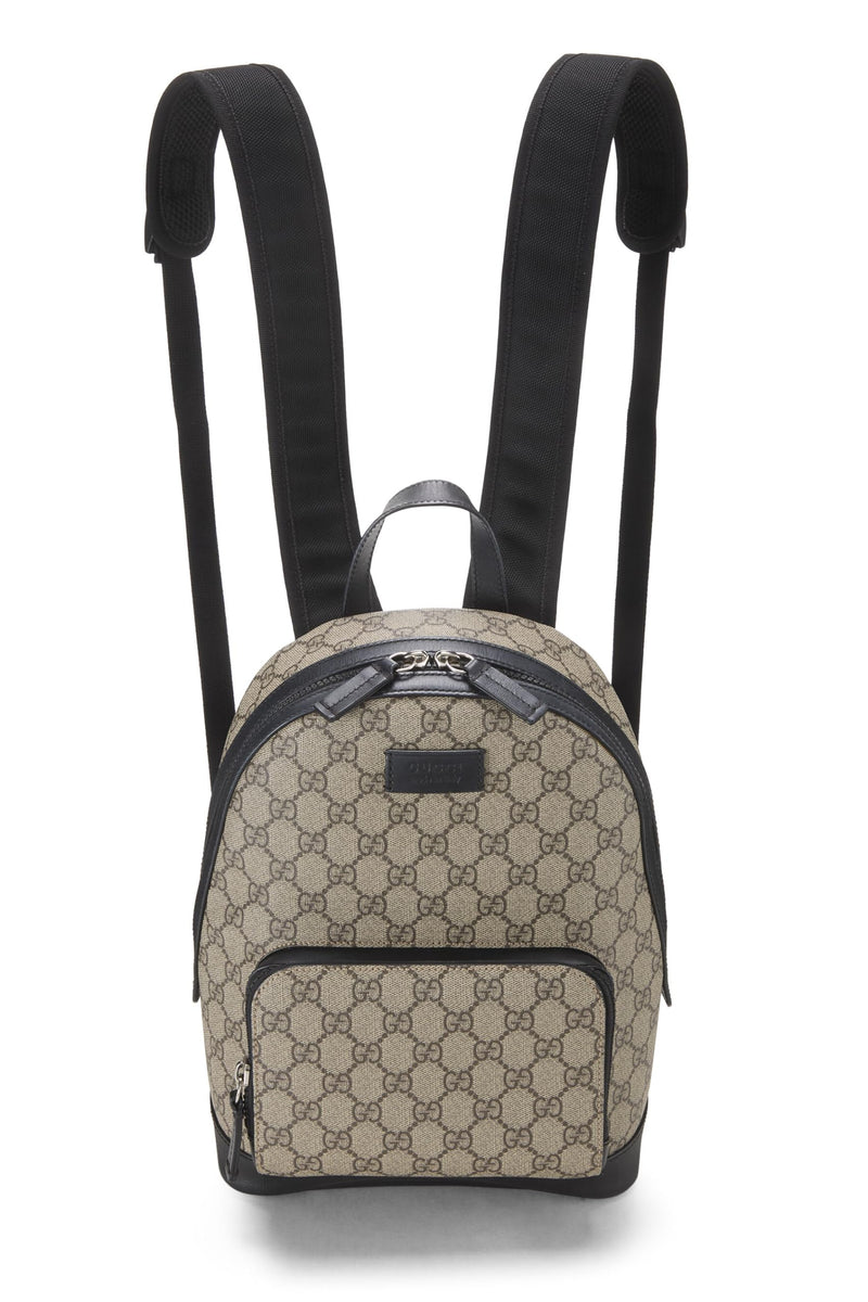 Gucci, Pre-Loved GG Supreme Canvas Eden Backpack Small, Black