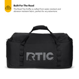 RTIC Road Trip Duffle Bag for Men and Women, Traveling Tote for Camp, Travel, Gym, Weekender, Camping, Overnight, Carry On, Sports, Spacious, Water Resistant, Large, Black