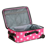 Rockland Fashion Softside Upright Luggage Set, Expandable, Pink Dots, 2-Piece (14/19)